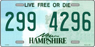NH license plate 2994296