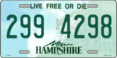 NH license plate 2994298