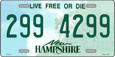 NH license plate 2994299
