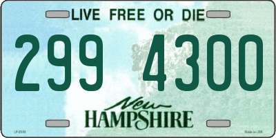 NH license plate 2994300