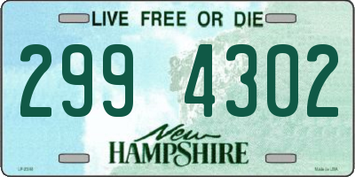 NH license plate 2994302
