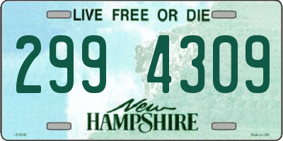 NH license plate 2994309