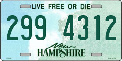 NH license plate 2994312