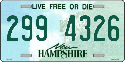 NH license plate 2994326