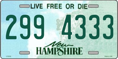 NH license plate 2994333