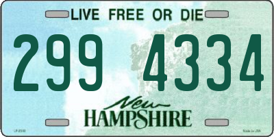 NH license plate 2994334