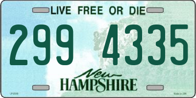 NH license plate 2994335