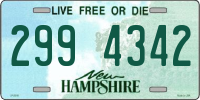 NH license plate 2994342