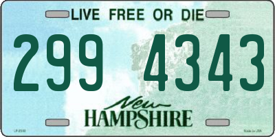 NH license plate 2994343