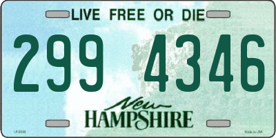 NH license plate 2994346