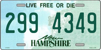 NH license plate 2994349