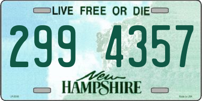 NH license plate 2994357
