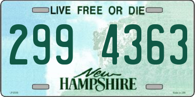 NH license plate 2994363