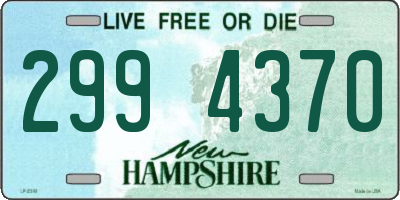 NH license plate 2994370