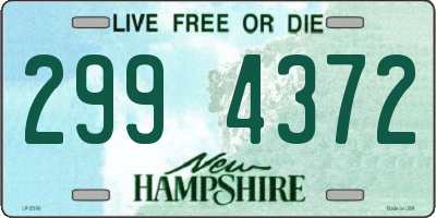 NH license plate 2994372