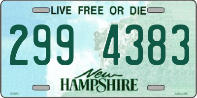 NH license plate 2994383