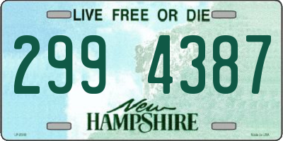 NH license plate 2994387
