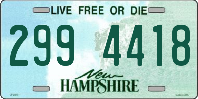 NH license plate 2994418