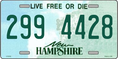 NH license plate 2994428