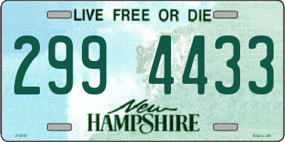NH license plate 2994433