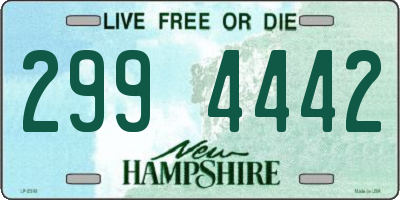 NH license plate 2994442