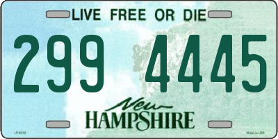 NH license plate 2994445