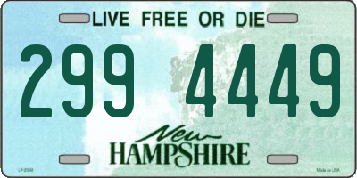 NH license plate 2994449