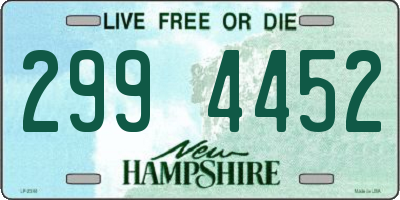 NH license plate 2994452