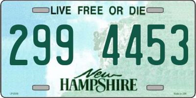 NH license plate 2994453