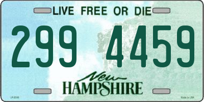 NH license plate 2994459
