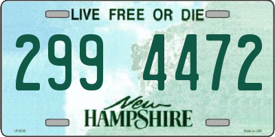 NH license plate 2994472