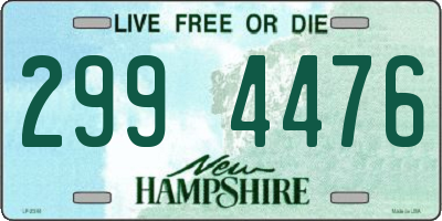 NH license plate 2994476