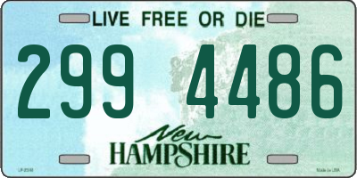 NH license plate 2994486