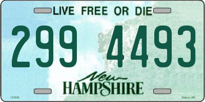 NH license plate 2994493