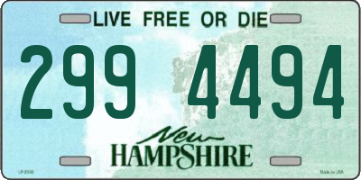NH license plate 2994494