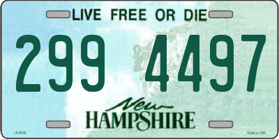 NH license plate 2994497