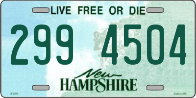 NH license plate 2994504