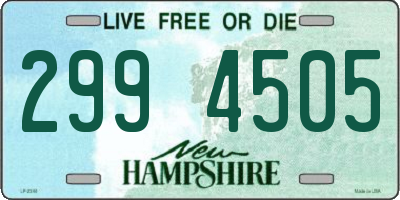 NH license plate 2994505