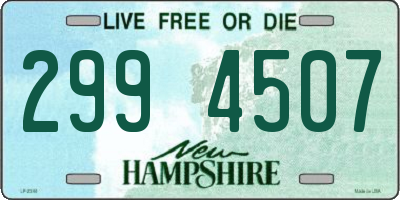 NH license plate 2994507
