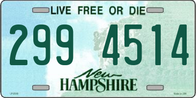 NH license plate 2994514