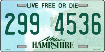 NH license plate 2994536