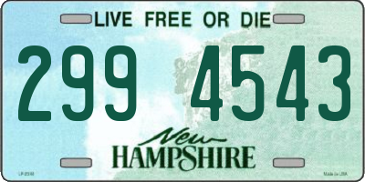 NH license plate 2994543