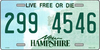 NH license plate 2994546