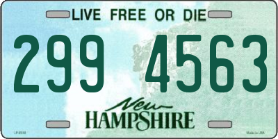 NH license plate 2994563