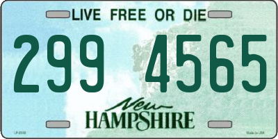 NH license plate 2994565