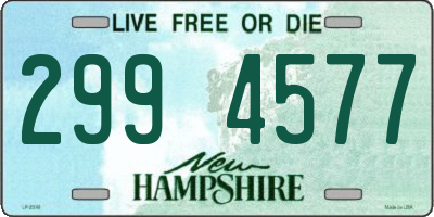 NH license plate 2994577