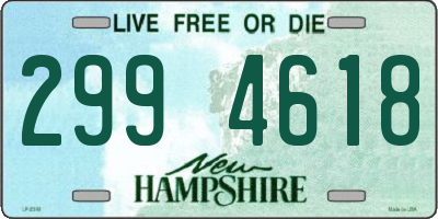 NH license plate 2994618