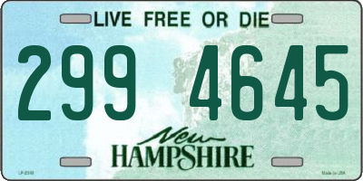 NH license plate 2994645