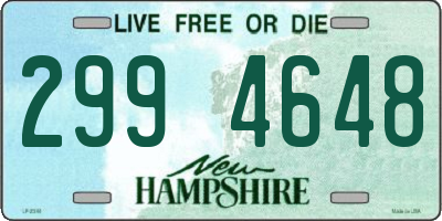 NH license plate 2994648