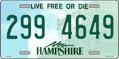 NH license plate 2994649
